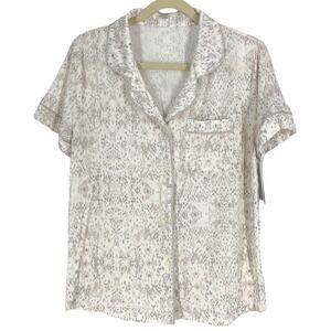 Stars Above Snakeskin Print Short Sleeve Size Medium